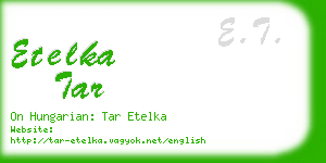 etelka tar business card